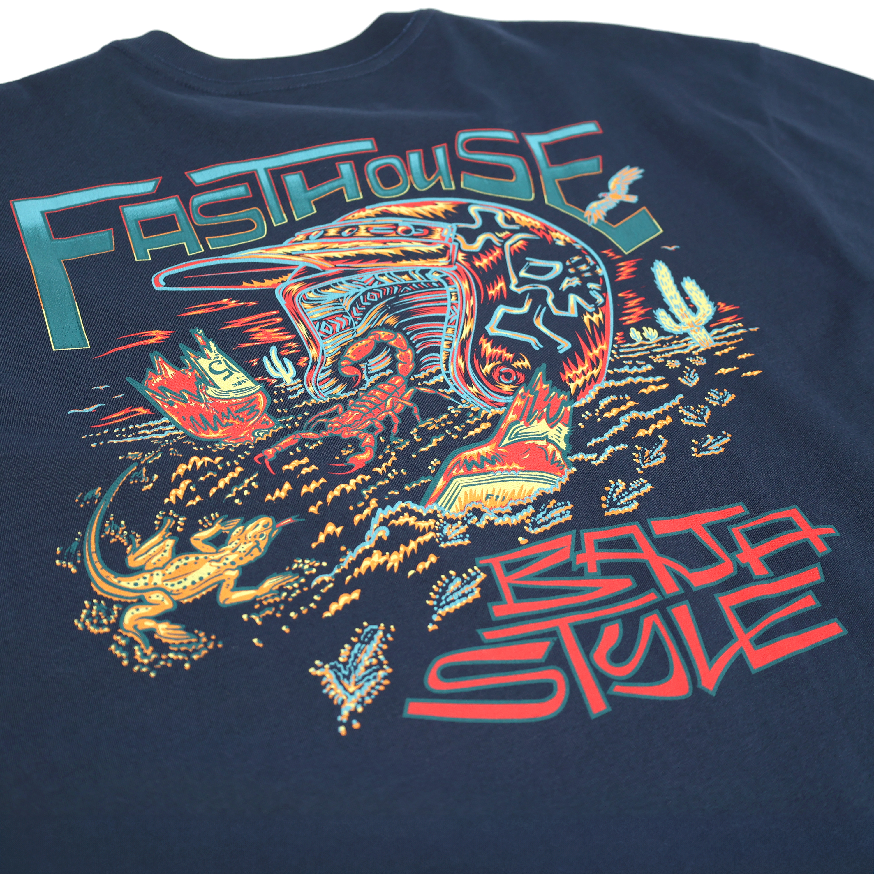 Baja Style Tee - Navy_Detail2